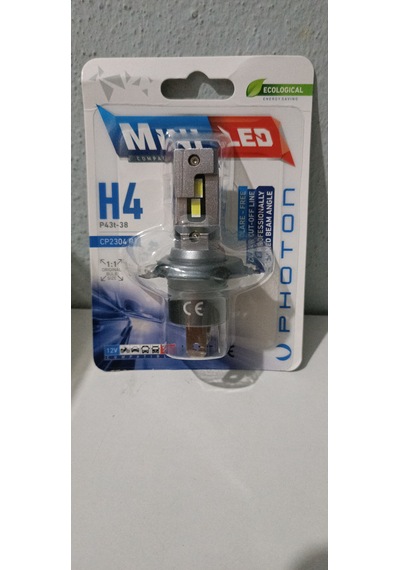 Photon H4 Mini Compact Led Oto Ampul Photon 2li Set 2adet