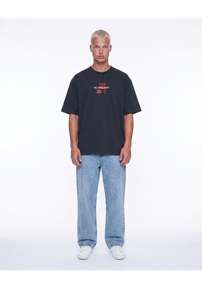 Respire Erkek Ffb Patch Oversize T-shirt Füme
