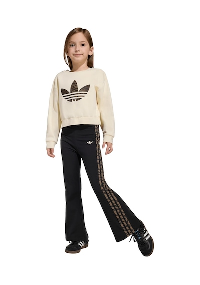 Kd5814-c Adidas Boxy Crew Set Çocuk Eşofman Takımı Bej Kd5814-c Bej Siyah