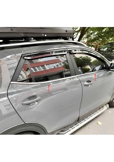 Kia Stonic Krom Cam Çıtası 4 Parça 2018 ve üzeri Paslanmaz Çelik