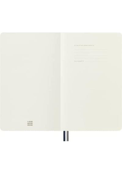 Moleskine Çizgisiz Kalin Safir Mavi Defter L Boy Yumuşak Kapak Expanded 103 Ivory