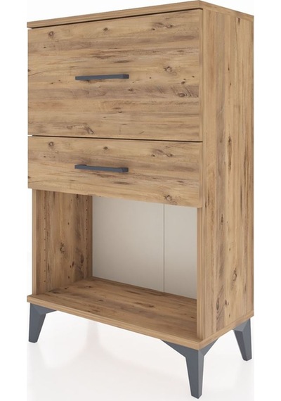 Arges Komodin 2 Çekmeceli 60x30x96 Çam-çam Çam