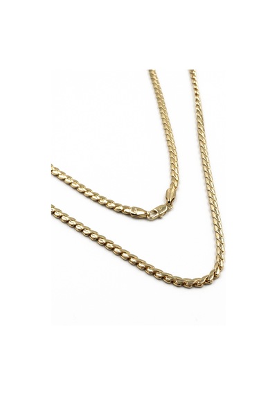 Yatay Ezme Zincir Model Xuping Kararmaz Gold Kadın Kolye - 60 Cm Çok renkli