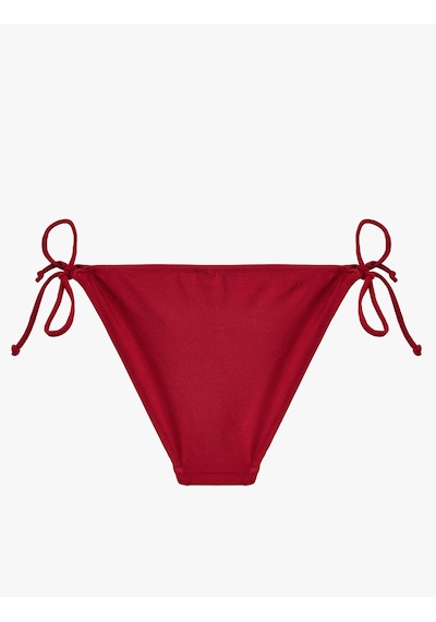 Koton Yanları Bağlamalı İpli Bikini Altı Bordo 6sak00019mm
