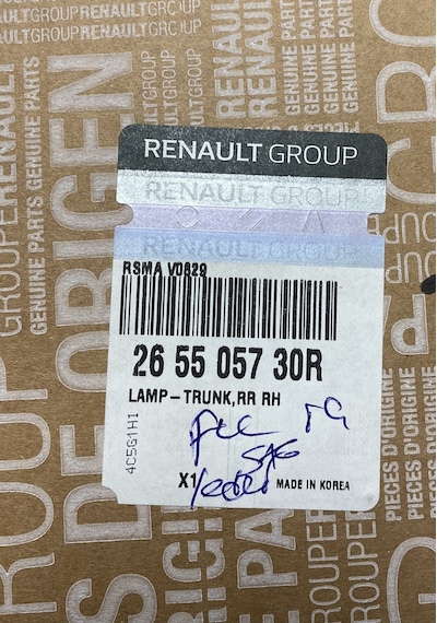 Renault Fluence Sağ Iç Bagaj Stop Ledli 265505730R