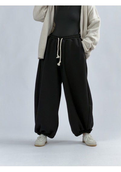Cocopelli Siyah Oversize Kadın Baggy Pantolon Coc3427
