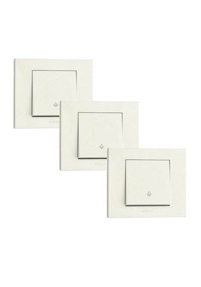 Ovivo Grano Light Anahtar Çerçeveli 3 Adet Sıva Altı Beyaz