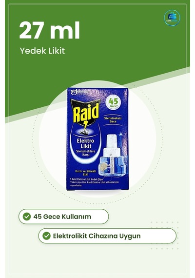 Elektrolikit Yedek Gece 27 Ml Sivrisinek Kovucu Likit Elektrikli