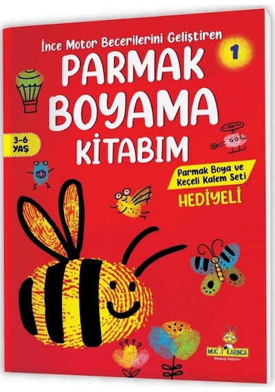 3-6 Yaş İnce Motor Becerilerini Geliştiren Parmak Boyama Kitabım