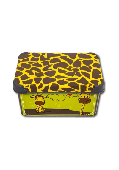 Style Box Giraffe Desenli 5 L Dekoratif Saklama Kutusu Çok Renkli