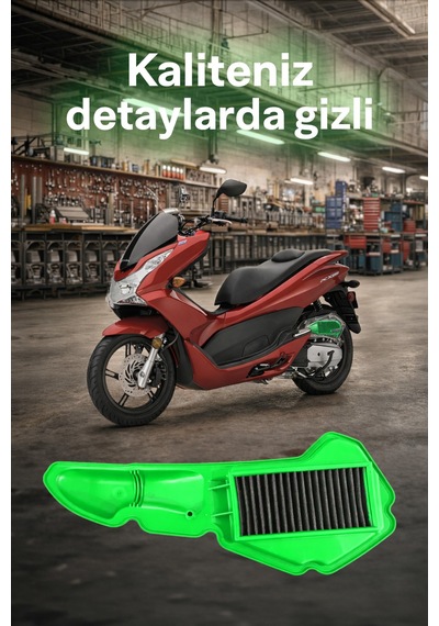 Honda Pcx Uyumlu Yeşil Temizlenebilir Performans Hava Filtresi 2021-2026