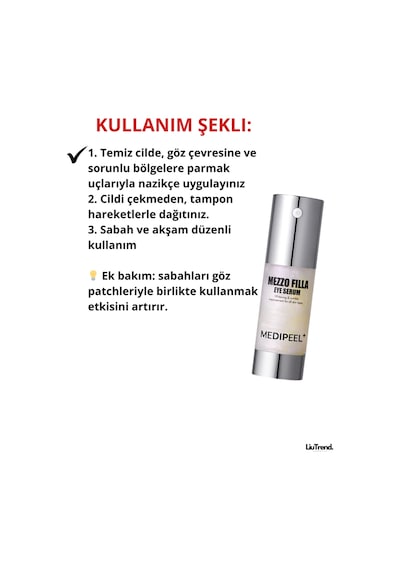 Medipeel Mezzo Filla Eye Serum 30 Ml Peptit Kompleksi İçeren Göz Serumu M0028