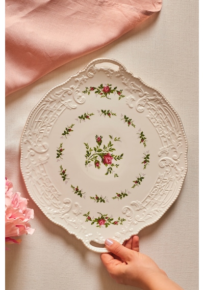 Karaca Vintage Rose Tepsi 35 Cm Çok Renkli