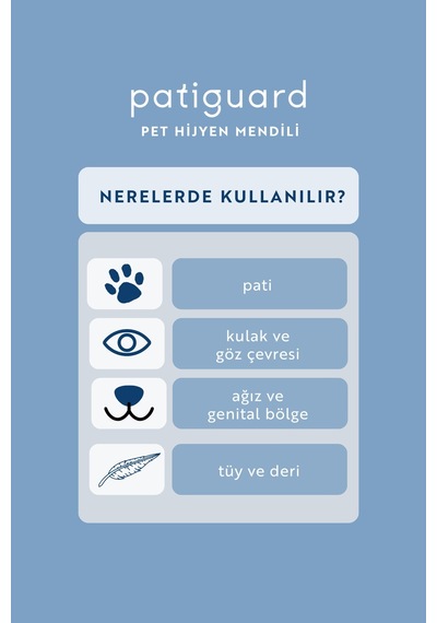 Patiguard Pet Hijyen Mendili Nano Gümüş Evcil Hayvan Pet 10 Adet