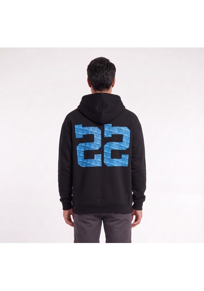 Blow Up Speed 22 Baskılı Kapüşonlu Siyah Erkek Sweatshirt 12500