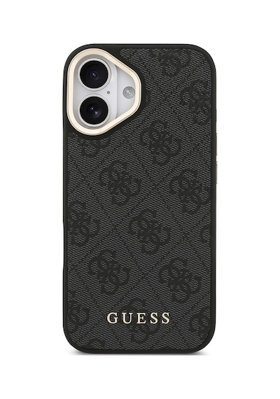Apple Uyumlu iPhone 17 Kılıf Guess Lisanslı M-safe Şarj Özellikli Askılı Ve 4g Logo Kartlıklı Kapak Siyah Siyah