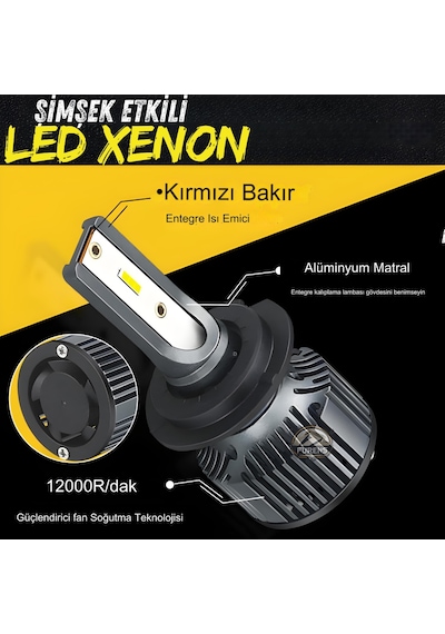 Renault Fluence 2010-2016 Uzun Far Uyumlu Şimşek Etkilii Led Xenon Premium Series H7