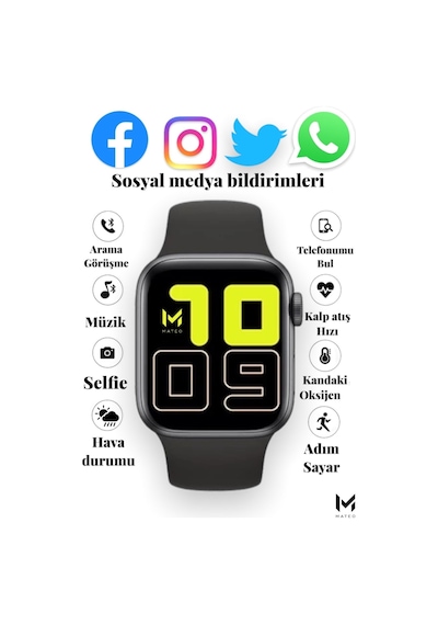 Akıllı Saat L800 Aırpods I12 Kablosuz Kulaklık İkili Beyaz Set