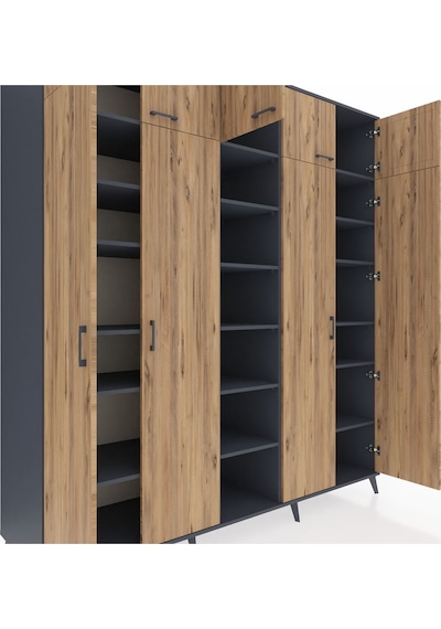Kronos Dolap 18 Raflı 9 Kapaklı 220x59x243 Antrasit-çam/antrasit Atlas Çam/antrasıt Kronos Dolap 18 Raflı 9 Kapaklı 220x59x243 Antrasit-çam/antrasit Atlas Çam/antrasıt