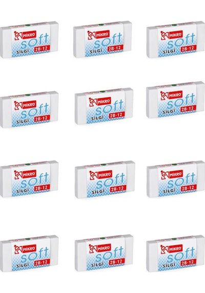 Mikro Soft 2B-12 Silgi – 12’li Set