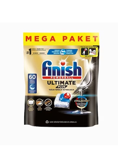 Şeylişeyler - Finish Ultimate Plus Bulaşık Makinesi Tableti 60'lı 1 Paket