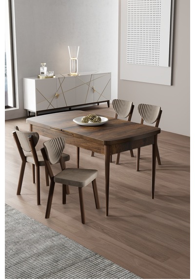 Canisa Exve Serisi 80x132 Açılabilir Barok Ahşap Desen Masa Takımı Ve 4 Cappucino Sandalye Masa Barok Ahşap Desen Sandalye Cappucino Canisa Exve Serisi 80x132 Açılabilir Barok Ahşap Desen Masa Takımı Ve 4 Cappucino Sandalye Masa Barok Ahşap Desen Sandalye Cappucino