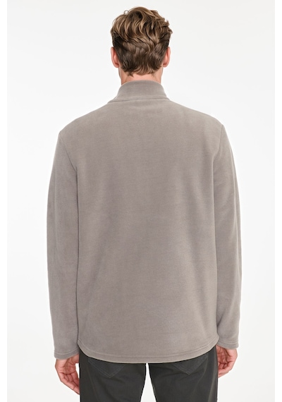 Ac&Co / Altınyıldız Classics Erkek Vızon Anti-pilling Tüylenme Yapmayan Standart Fit Dik Yaka Polar Sweatshirt Vizon