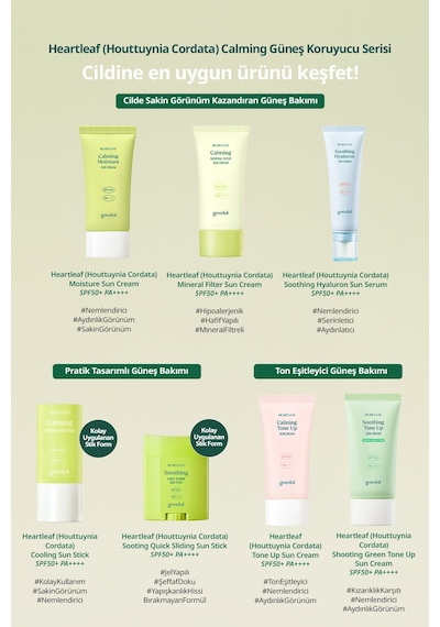 Kızarıklık Karşıtı Güneş Kremi Goodal Heartleaf Soothing Green Tone Up Sun Cream Spf50+ Pa++++