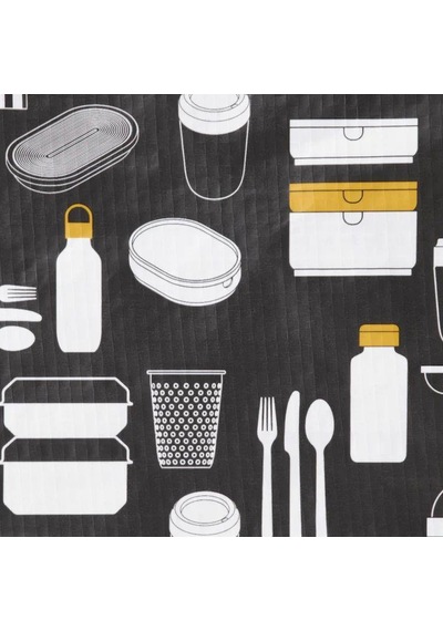Ikea Fladdrig Yemek Taşıma Çantası Desenli Gri 25x16x27 Cm N11.6998