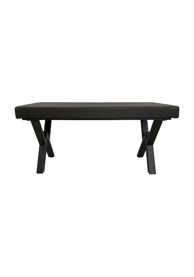 Iremmetal Sırtsız Bank Puf Bench Siyah Deri