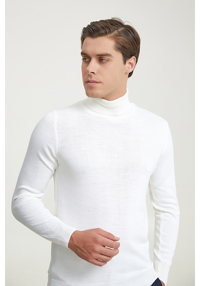 D's Damat Ds Damat Regular Fit Ekru Düz Örgü Kazak 5hf0606320071 E01