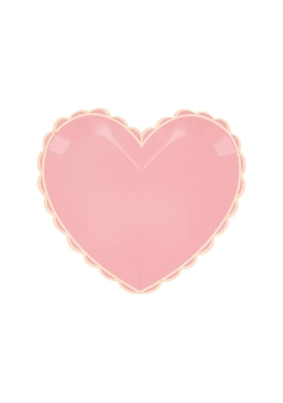 Meri Meri - Pastel Ton Kalp Tabaklar L 8'li