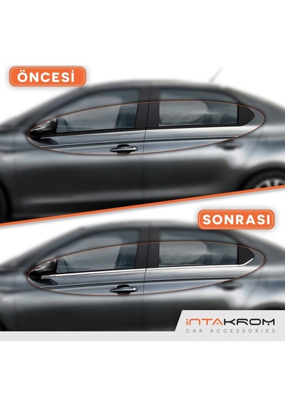 Citroen C - Elysee Krom Cam Çıtası 6 Parça 2012 Ve Üzeri P. Çelik