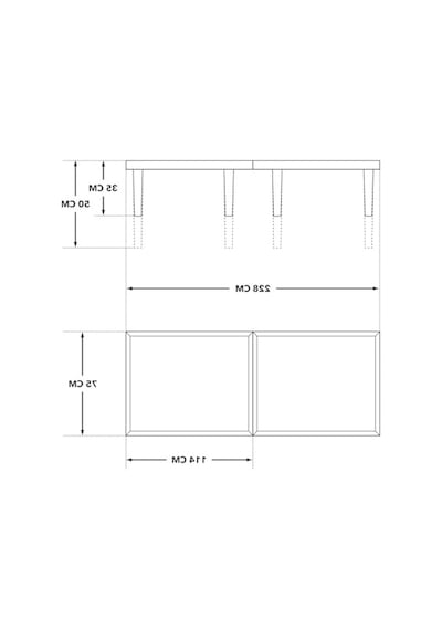 Katlanır Bahçe Masası - 75x228 Cm, Ham Naturel Renk Açık Ceviz