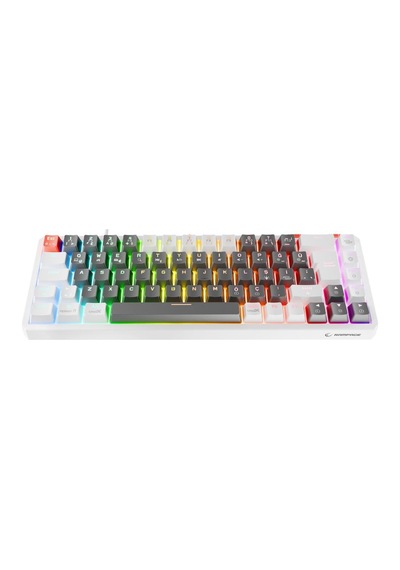Rampage Yoru Mini Gri/beyaz Type-c Red Swich Q Mekanik Oyuncu Klavyesi