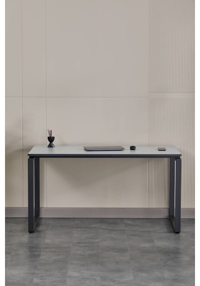 Sehpol Çalışma Masası Dikdörtgen Ayaklı 140x70x73 Cm Antrasit Gri