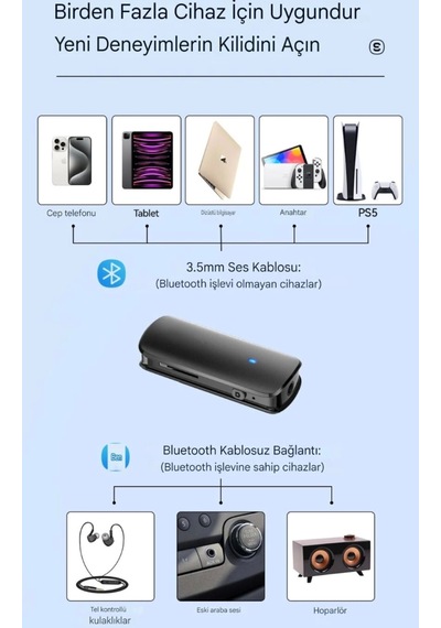 Bt09 Bluetooth 5.3 Araç Kiti Çok Fonsiyonlu 3.5mm Ses Aux Jack