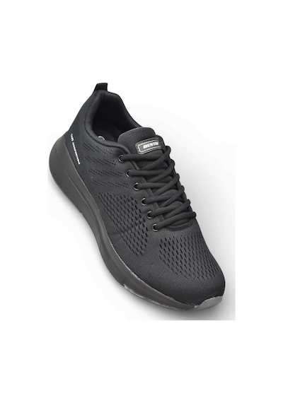 Bst-4044 Tam Ortopedik Taban Erkek Spor Ayakkabı Günlük Yazlık Spor Ayakkabı Fileli Siyah