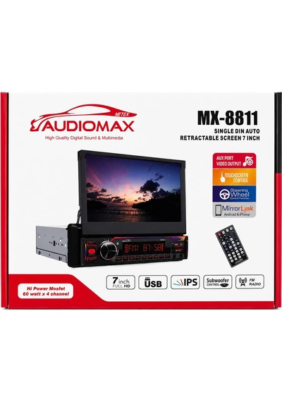 Audiomax İndash Teyp Audiomax Mx-8811 İndash Kızaklı Ekranlı Teyp Park Kameralı