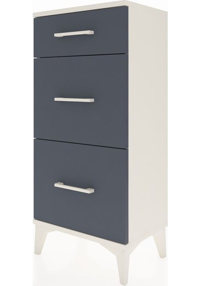 Arges Komodin 3 Çekmeceli 44x30x96 Aytaşı-antrasit Aytaşı