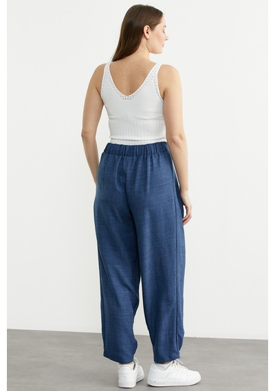 Sementa Pensli Rahat Kalıp Pantolon - Indigo