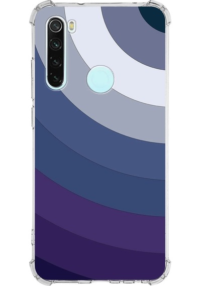 Xiaomi Redmi Note 8 Köşe Korumalı Antişok Kapak Renk Cümbüşü Tasarımlı Şeffaf Silikon Kılıf