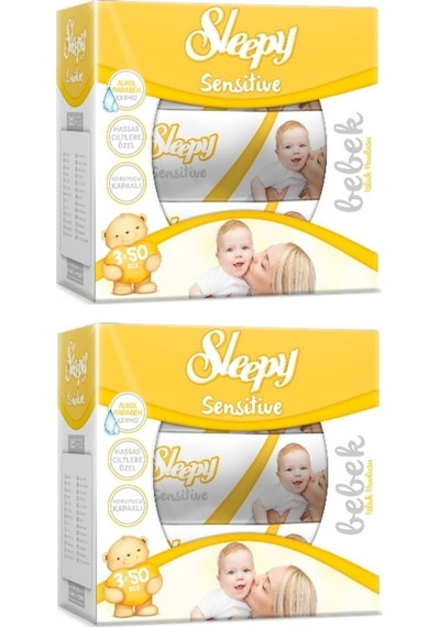 Sleepy Sensitive Islak Havlu Mendil 50 Yaprak 6 Lı Set Tekli