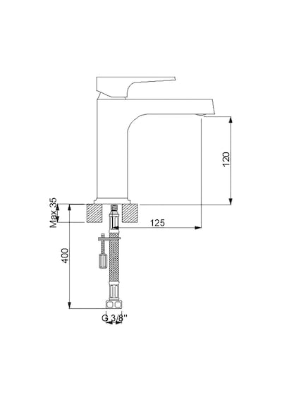 Newarc Aqua Lavabo Bataryası Altın - Siyah 941521Bg
