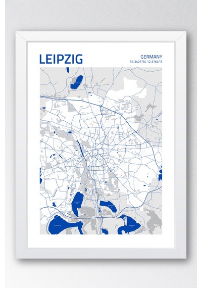 Leipzig Almanya Germany Haritası Çerçeveli Tablo Lüks Salon Ofis Duvar Dekorasyonu Hediyelik Tablo Beyaz Leipzig Almanya Germany Haritası Çerçeveli Tablo Lüks Salon Ofis Duvar Dekorasyonu Hediyelik Tablo Beyaz