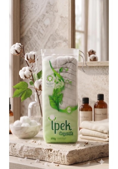 Lexroo İpek Organik Organik Pamuk, Beyaz, 100g, Tek Kullanımlık, Doğal Pamuk İçerikli
