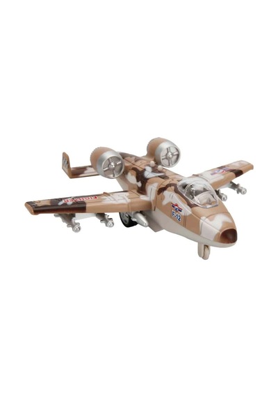 Sesli Ve Işıklı Die Cast Çek Bırak Savaş Uçağı