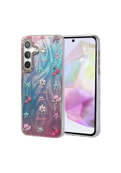 Samsung Galaxy Uyumlu - A35 5g Kılıf Blade Aynalı Desenli Kapak - Desen 4