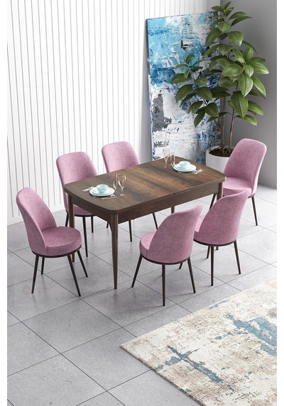 Canisa Han Serisi, Barok Ahşap Desen 70x114, Açılabilir Mdf Yemek Odası Takımı, 6 Pembe Sandalye Masa Barok Sandalyeler Pembe Canisa Han Serisi, Barok Ahşap Desen 70x114, Açılabilir Mdf Yemek Odası Takımı, 6 Pembe Sandalye Masa Barok Sandalyeler Pembe