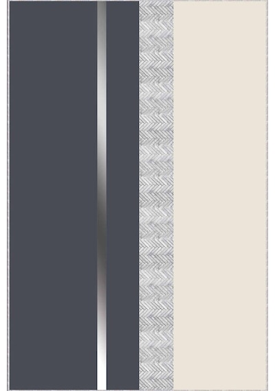 Antrasit Silver Kaymaz Modern Kesme Rulo Yolluk Halı Vh010n11